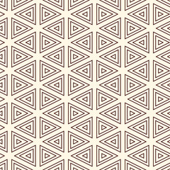 Contemporary grid pattern. Triangles motif. Repeated geometrical figures, lines ornament. Modern abstract background. Seamless surface design. Simple structure wallpaper. Digital paper, textile print.