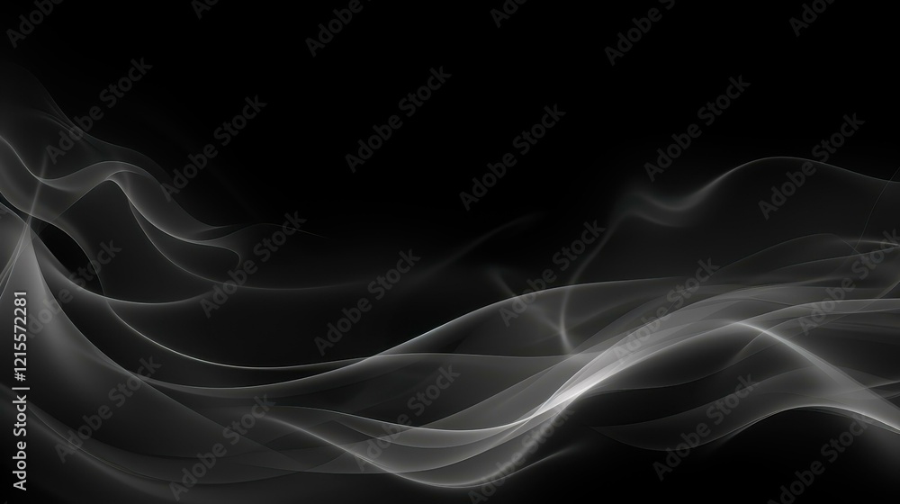 Poster a captivating smoke texture on a dark background, perfect for creating depth and intrigue in any des
