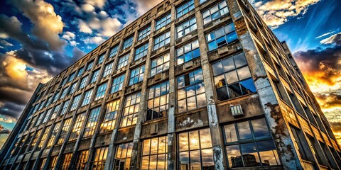 Fototapeta premium Urban Exploration: Skyscraper Reflection - Cityscape Architecture Photography