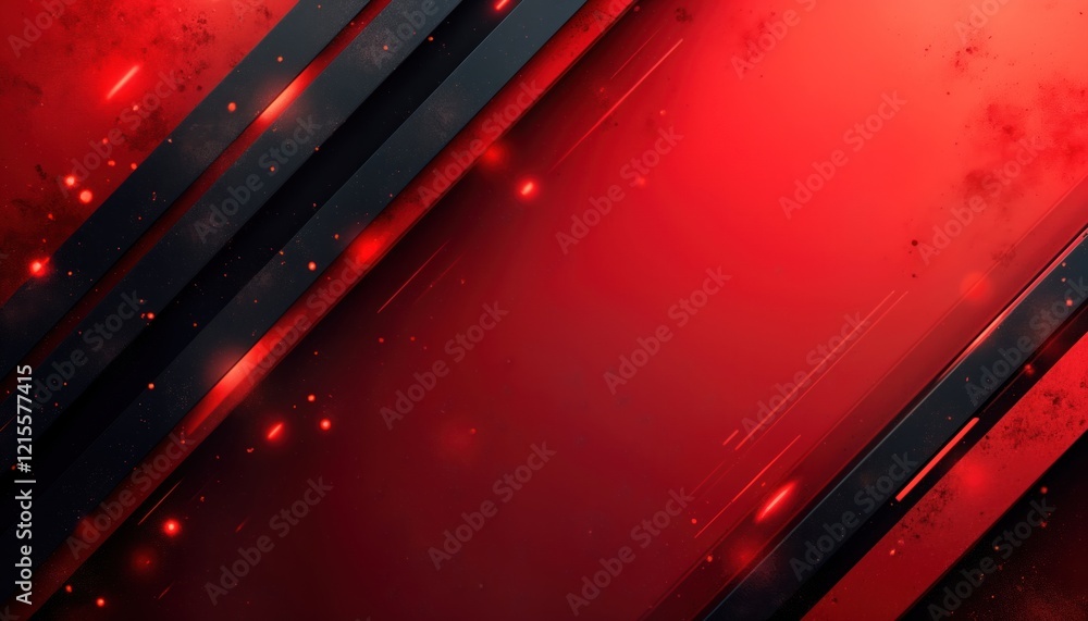 Poster abstract red background design with dark black diagonal lines. red grunge texture, pattern create dy