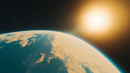 Obraz premium majestic curvature earth space