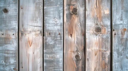 Fototapeta premium Reclaimed Wood Plank Texture with Mixed Tones of Brown and Gray, Natural Imperfections, and Subtle Nail Marks for Eco-Friendly Rustic Appeal