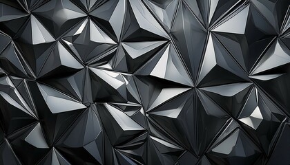 metallic low poly triangular facets are forming an abstract modern background ideal for wallpapers