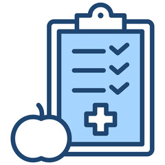 Obraz premium Nutrition Blue Icon