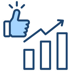 Fototapeta premium Encouragement Blue Icon