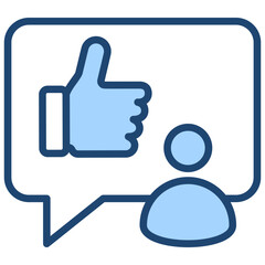 Obraz premium Praise Blue Icon