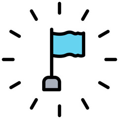 Independence Outline Color Icon