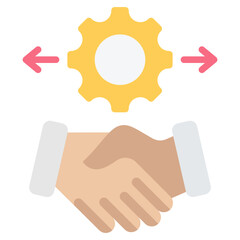 Cooperation Flat Icon