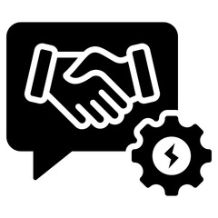 Conflict Resolution Glyph Icon