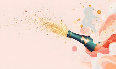 two clinky cups of_champagne the poster,two clinking glasses champagne,generation AI 