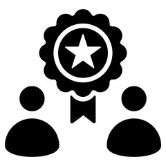 Commitment To Success Glyph Icon