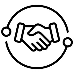 Obraz premium Collaboration Outline Icon
