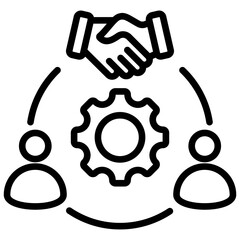 Cooperation Outline Icon