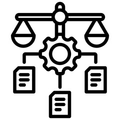 Legal Framework Outline Icon