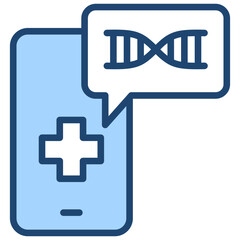 Obraz premium Genetic Counseling Blue Icon