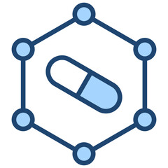 Molecular Medicine Blue Icon