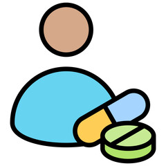 Personalized Medicine Outline Color Icon