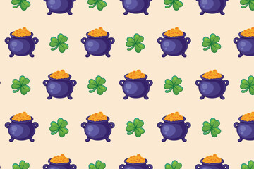 St patricks day pattern. Vector illustration