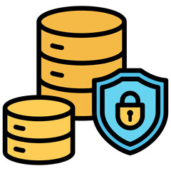 Data Security Outline Color Icon