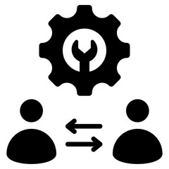 Collaboration Tools Glyph Icon