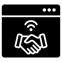 Collaboration Software Glyph Icon