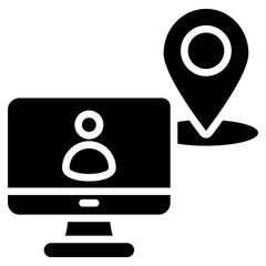 Remote Onboarding Glyph Icon