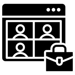 Virtual Workspace Glyph Icon