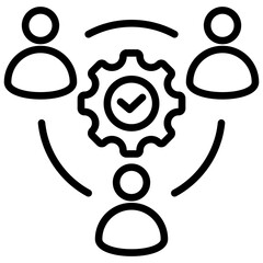 Teamwork Outline Icon
