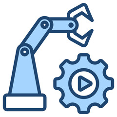 Robotics Blue Icon