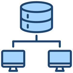 Edge Computing Blue Icon