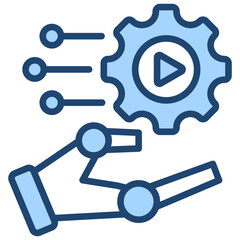 Automation Technology Blue Icon