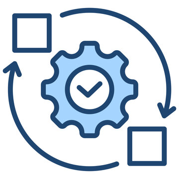 System Integration Blue Icon