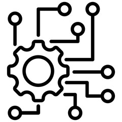 Digitalization Outline Icon