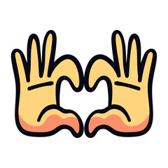 Obraz premium hands in the form of heart design