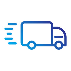 Car delivery Line Gradient Icon