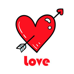 love icon on white background