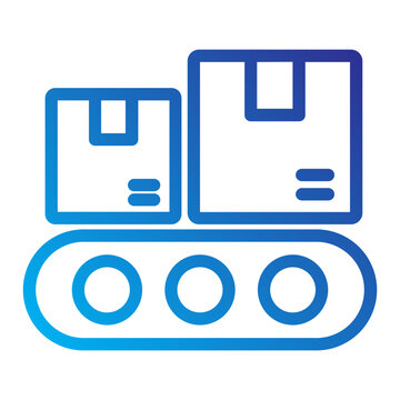 conveyor rell Line Gradient Icon