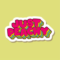 Fototapeta premium just peachy design text vector