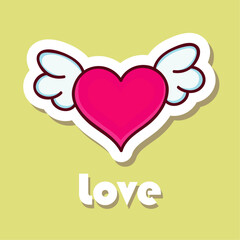 illustration of a love icon design