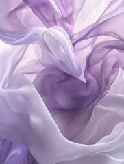 Fototapeta premium Soft Lavender Drapery: Abstract Fabric Background - Made with Generative AI