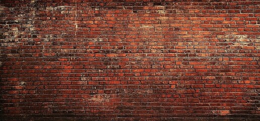 Naklejka premium Wide angle Vintage Red brick wall Background