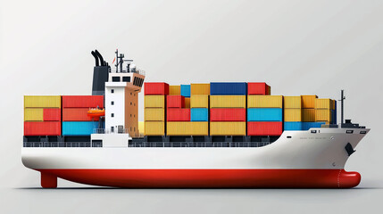 Cargo Ship: Global Maritime Freight and Shipping Transportation