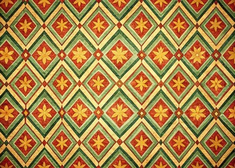 Vintage Repeating Geometric Pattern Background - Retro Style Texture Stock Photo