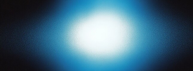 Fototapeta premium Blue gradient background grainy glowing blue light on dark backdrop noise texture effect banner header design