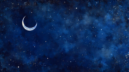 Naklejka premium moonlit night sky moon