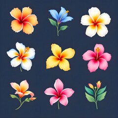 Obraz premium set of flowers