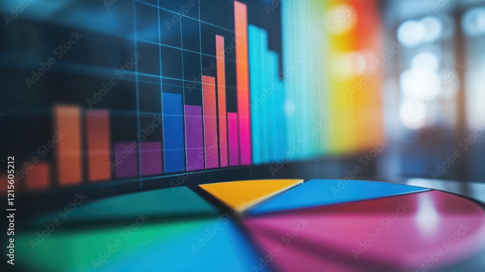 Aufkleber colorful data visualization: charts and graphs for business analytics
