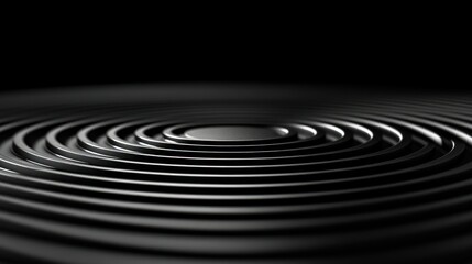 Dark concentric circles ripple background