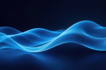Blue Abstract Waves Representing Fluidity and Motion in Digital Art and Design Concepts