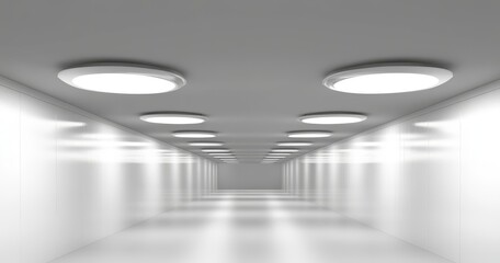 Night view of a white smooth abstract architectural background, illuminated and rendered in 3D